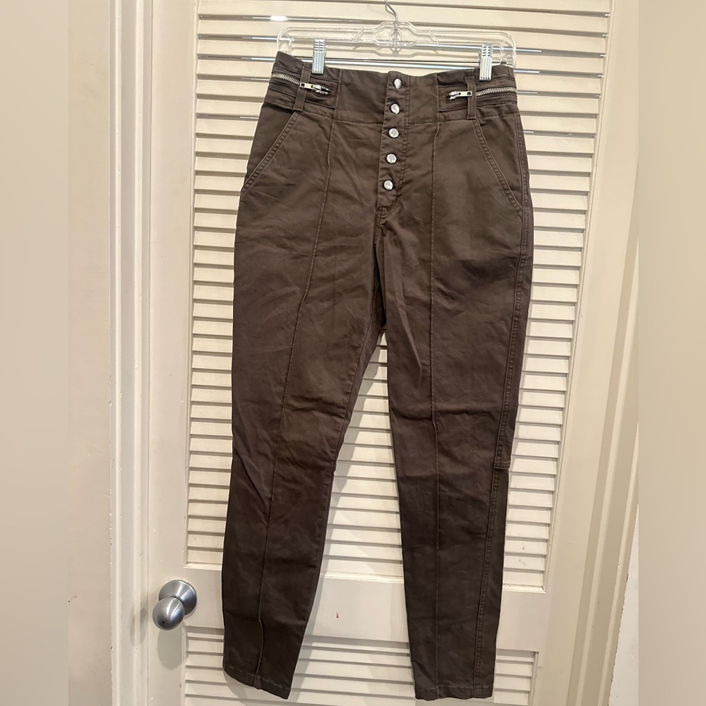 A.L.C. High rise cotton pants - olive green